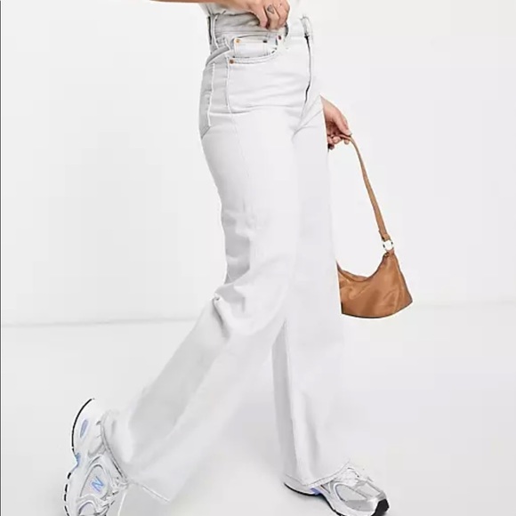 NWT LEVIS ribcage wide leg light wash jeans - Picture 5 of 14